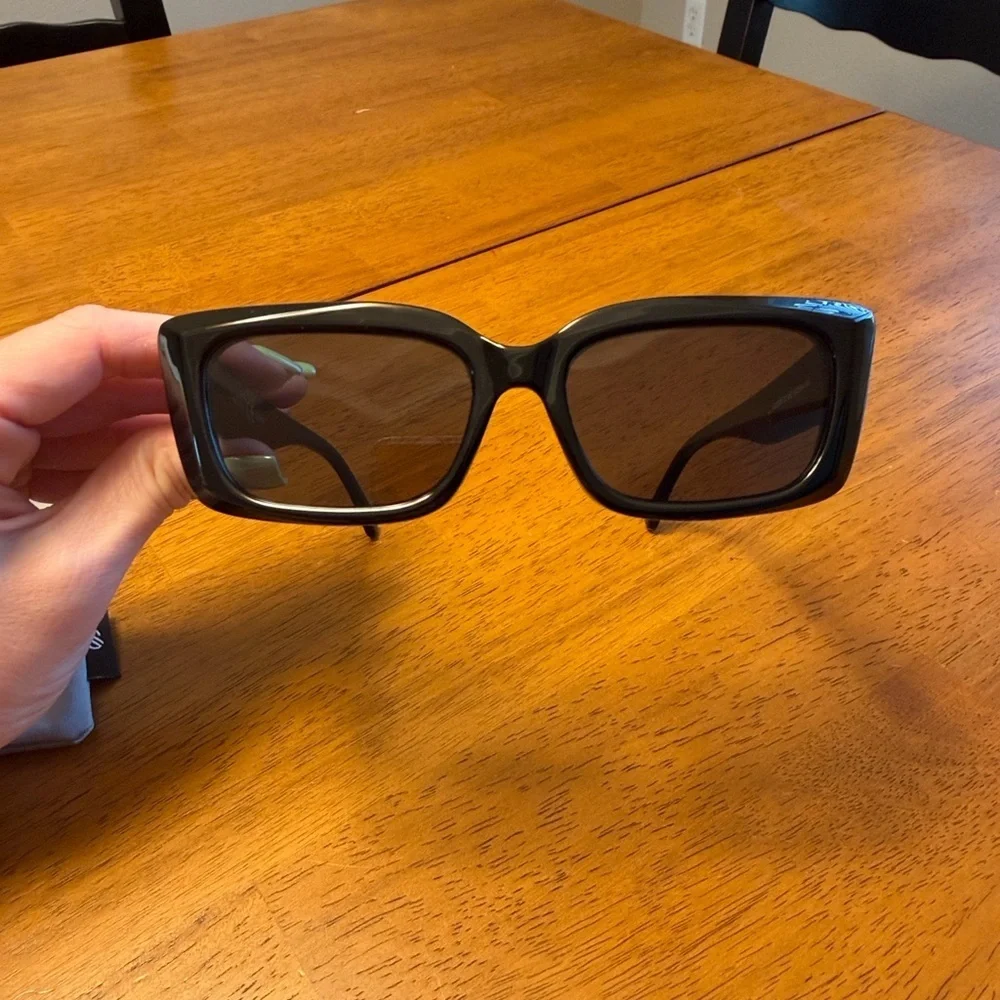 SOJOS Black Rectangle Women's Sunglasses